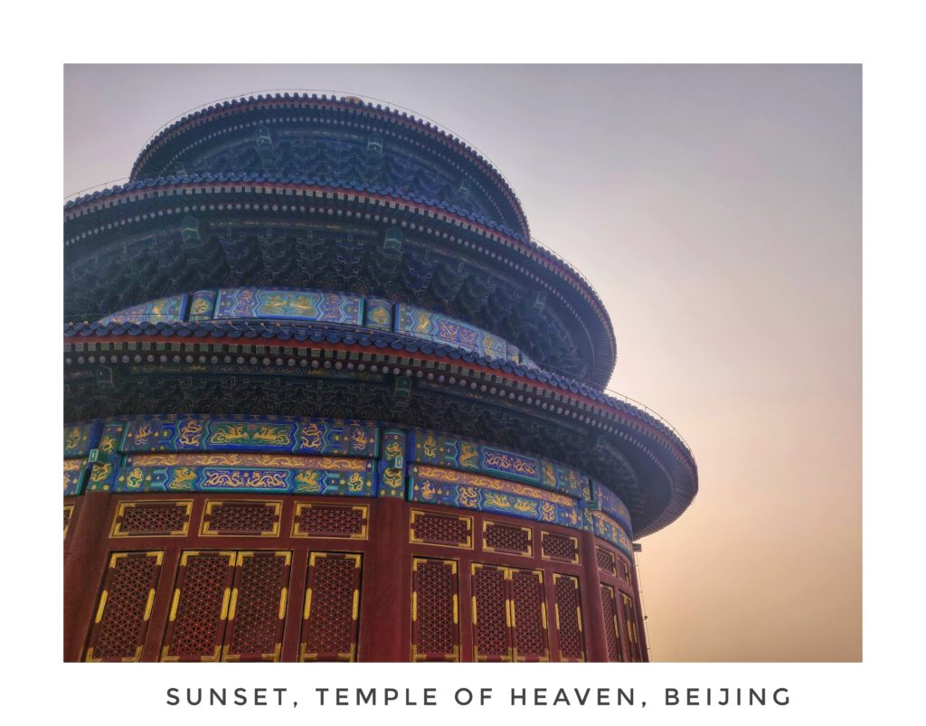 SUNSET AT TEMPLE OF HEAVEN, BEIJING
